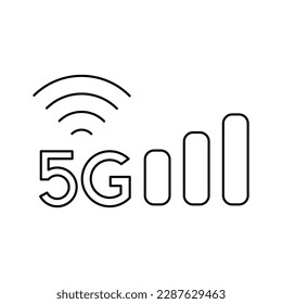 icono de símbolo vector de red 5 g