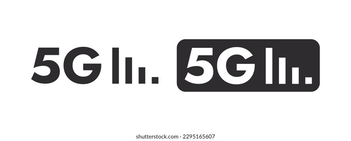 5G network wireless icons. Cellular communication. Superfast 5G cellular. Vector scalable graphics