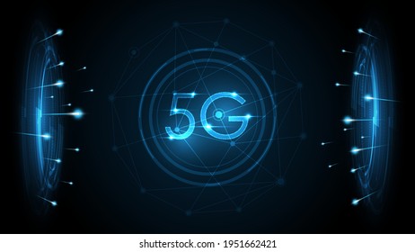 5G network wireless internet connecting, internet of things, communication network,High speed, broadband telecommunication