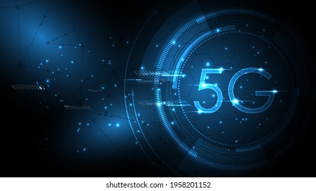 5G network wireless internet connecting, internet of things, communication network,High speed, broadband telecommunication