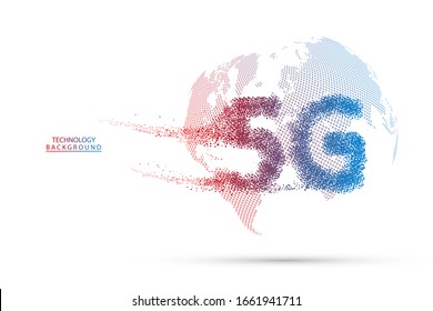 5g network wireless Internet. Technology and network concept.Vector illustration.