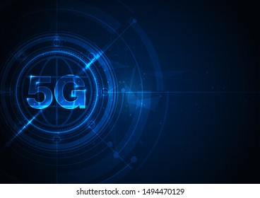 5G network wireless internet Wi-fi connection.  communication network concept. High speed, broadband telecommunication. vector design.