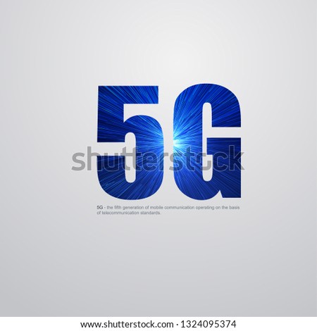 5G network wireless systems and internet vector illustration. Communication network. Business concept banner. Speed of light.