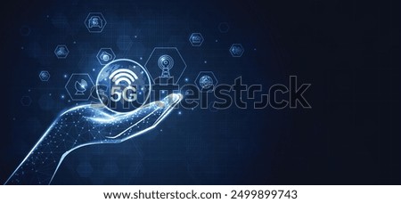 5G network wireless systems and internet technology concept. smart city communication network. 5G wireless mobile internet wifi connection data concept. vector.