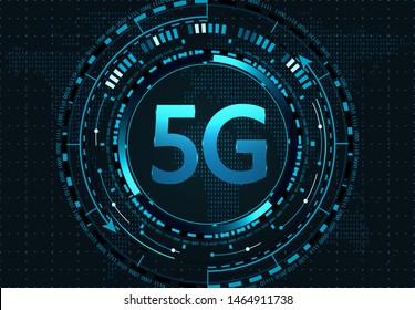 5G Neue drahtlose Hochgeschwindigkeits-Internetverbindung und Wi-Fi. Vektorillustration-Illustration
