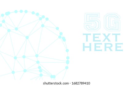 5G Nueva Conexión Wi-Fi Inalámbrica a Internet. Red global de alta tecnología. Vector de ilustración en línea de trazo.