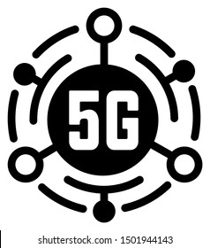 5G (Next-generation high-speed communication) vector flat icon