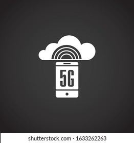 5G related icon on background for graphic and web design. Creative illustration concept symbol for web or mobile app.