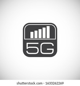 5G related icon on background for graphic and web design. Creative illustration concept symbol for web or mobile app.
