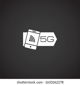 5G related icon on background for graphic and web design. Creative illustration concept symbol for web or mobile app.