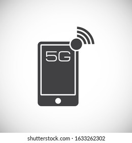 5G related icon on background for graphic and web design. Creative illustration concept symbol for web or mobile app.
