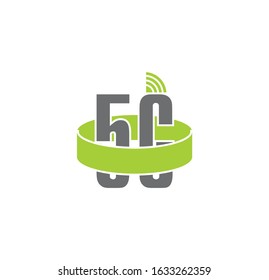 5G related icon on background for graphic and web design. Creative illustration concept symbol for web or mobile app.