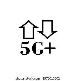 5g, signal, arrows vector icon. Simple element illustration from UI concept. Mobile concept vector illustration. 5g, signal, arrows vector icon