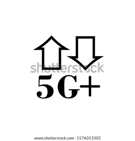5g, signal, arrows vector icon. Simple element illustration from UI concept. Mobile concept vector illustration. 5g, signal, arrows vector icon