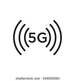 5G signal icon design template