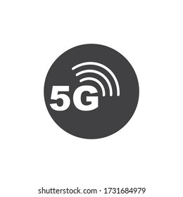 plantilla de diseño de iconos de vector de señal de 5 g