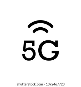 5g, signal vector icon. Simple element illustration from UI concept.  Mobile concept vector illustration. 5g, signal vector icon