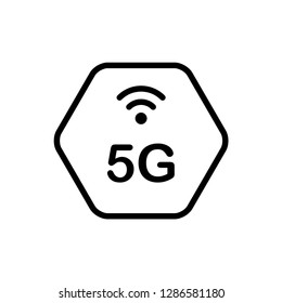 5G sim card icon vector template