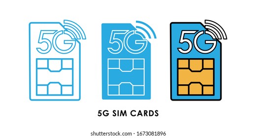 5G SIM Karten Symbol Logo Vektorillustration Illustration. Design der Vektorillustration für die Internetverbindung mit 5G. 5G SIM Karten Technologie Vektorillustration Illustration für Website, Zeichen, Symbol, Logo, App, UI.