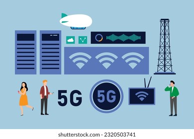 5g Technology 2d vector illustration concept for banner, website, illustration, landing page, flyer, etc.