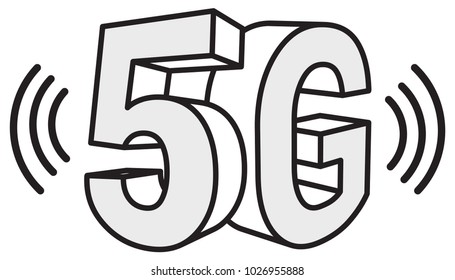 5G Technology Abstract Illustration as EPS 10 File