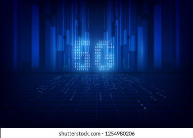 5G technology background. Digital data as digits connected each other and form symbol 5G New generation internet . vector illustration
