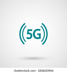 Icono de tecnología 5G. Ilustración del vector EPS 10.