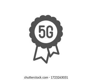 5g technology icon. Wireless internet sign. Mobile wifi connection symbol. Classic flat style. Quality design element. Simple 5g technology icon. Vector
