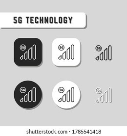 5G Technology Icons Vector Design