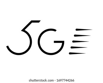 Logo für die 5G-Technologie. Vektorillustration-Illustration