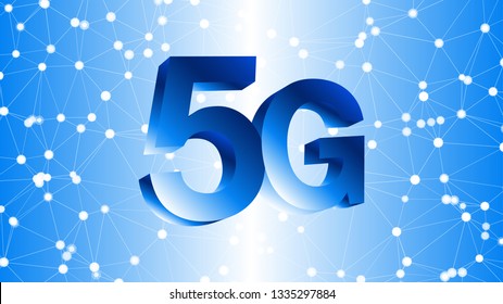 5G technology news vector illustration