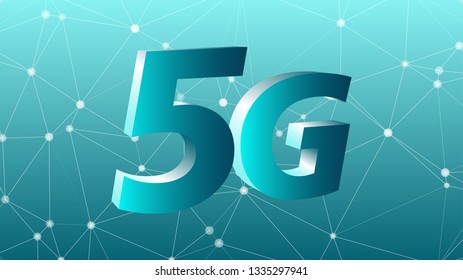 5G technology news vector illustration
