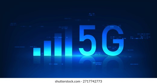 Fondo de onda de señal de Tecnología 5G, transmisión de datos de alta velocidad, conectividad de red inalámbrica, sistema de comunicación digital, red móvil de próxima generación, Internet rápido, concepto de Tecnología futura