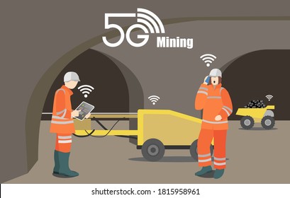 5G technology Use Case in Mining industry . Mobile underground high-performance communication and automated,  machines are enabled. 5G brings a smart, safe and seamless future for mining.