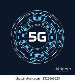  5G Technology vector .High Speed Internet .New Technologies of the Future .
