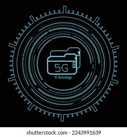 5G technology vector, wireless communication technology vector concept