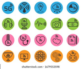 5G useful signal technology thin line Icon