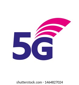 5G Vector Icon. 5th Generation Wireless Internet Network Connection Information Technology Illustration. Mobile devices telecommunication business web networking. EPS 10