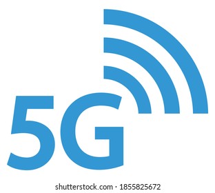 5G vector icon symbol mobile internet network. High speed wifi sign. Vector illustration, eps10.