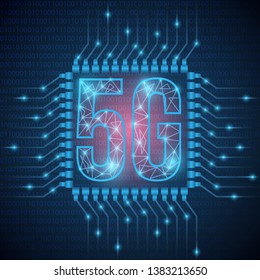 5g web network connects satellites around the earth. Abstract concept global web connect and communications in a phone. Vector isometric illustration.