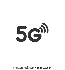 5g wifi network internet vector icon isolated on white background. Illustration for website or graphic design