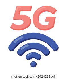 5G wifi signal illustration vector