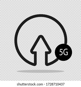5g wi-fi technology icon. Wifi wireless ne. twork sign. Mobile internet symbol. Classic flat style. Quality design elementSimple 5g wifi icon. Vector