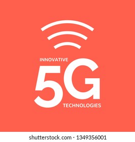 5G wireless internet connection network background. High speed 5g data communication mobile phone concept.