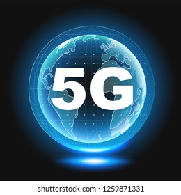 5G wireless internet wifi connection.
