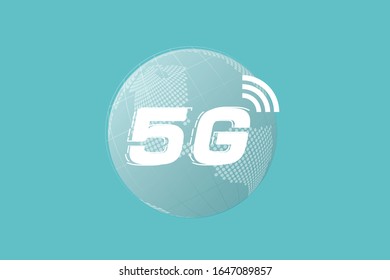 5G WLAN Internetanschluss Konzept. Globales Netzwerk Hochgeschwindigkeits-Innovationstechnologie, Vektorillustration, Illustration
