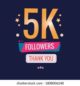 5k Followers Thank You Vector 5000 Stock Vector (Royalty Free) 1808006248