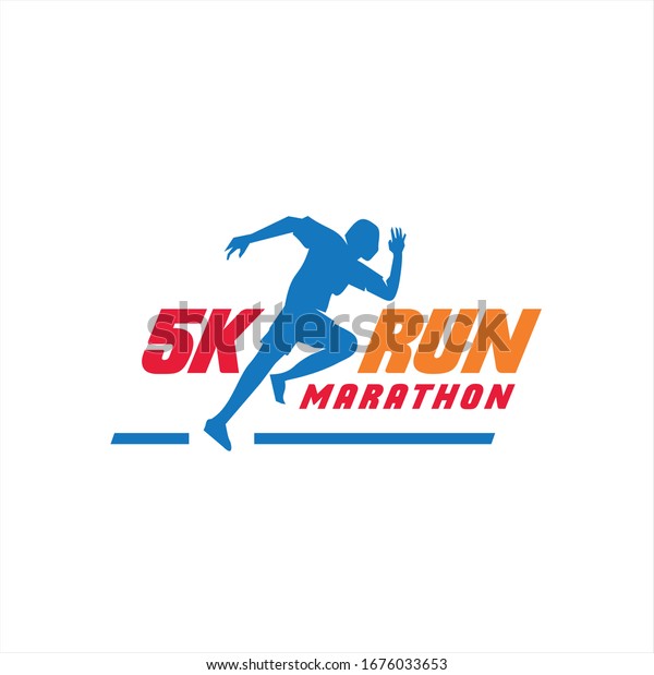 5k Run Logo Design Vector Stock Stock Vector (Royalty Free) 1676033653