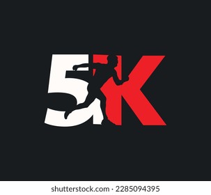 
5k runners logo or Run logo