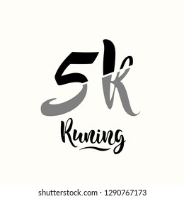 5K Running Vector Template Design Illustration.